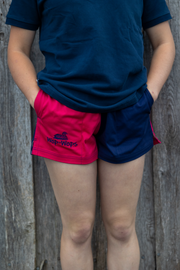 Wanaka Rugby Shorts (Hot Pink/Navy)