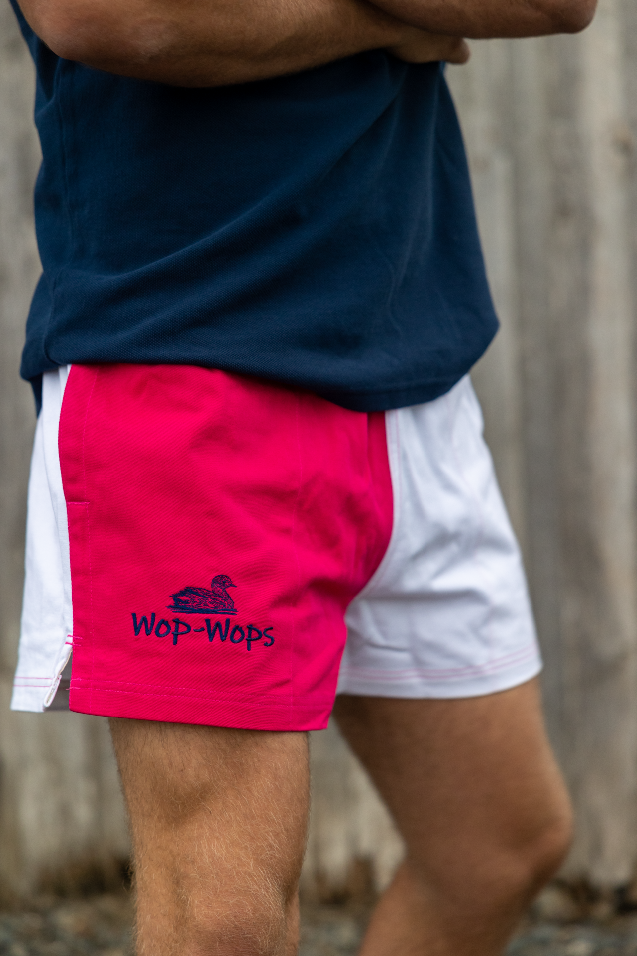 Wanaka Rugby Shorts (Pink/White)