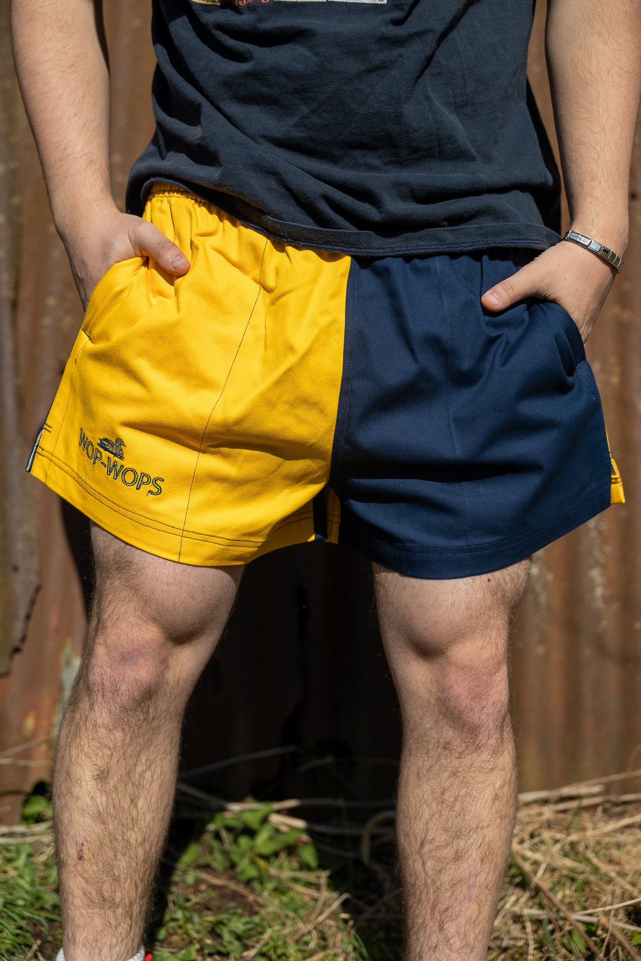 Wanaka Rugby Shorts Yellow/Navy
