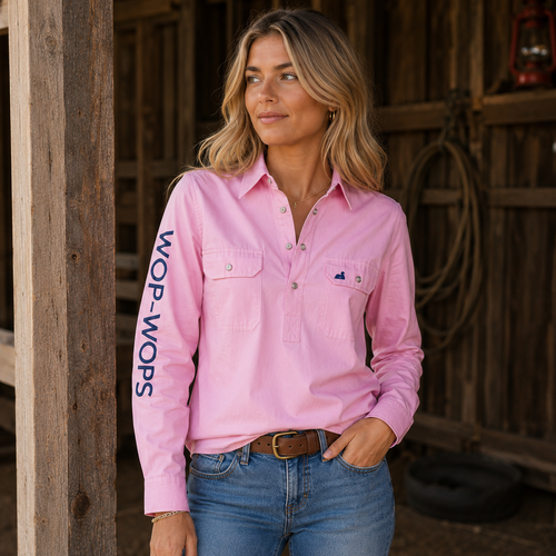 Women's Kōwhai Work Shirt (Pink)